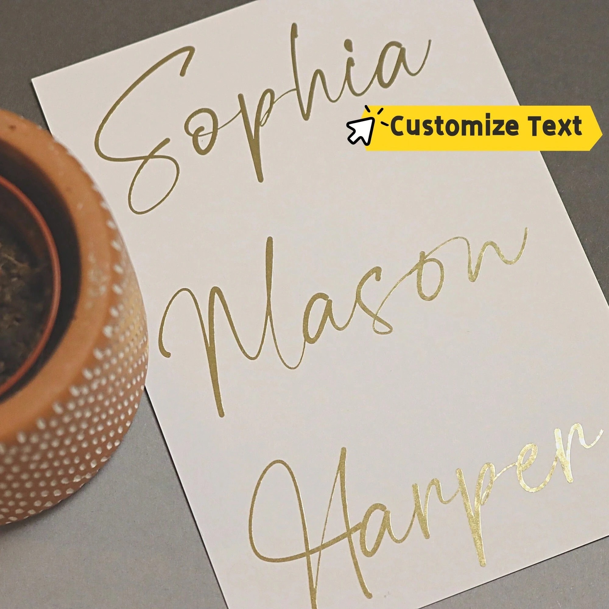 Personalised Candle Label - 50-200pcs waterproof transparent Custom Text Name