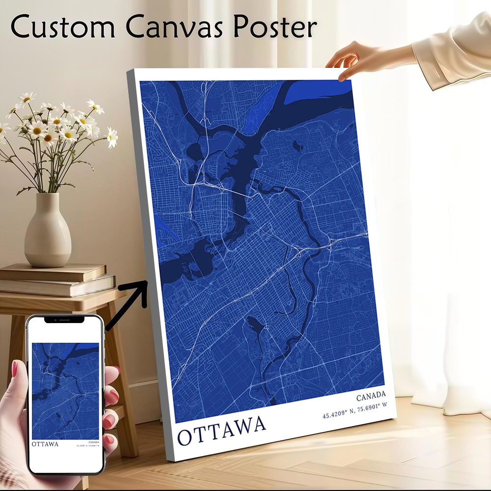 Ottawa City Map Printed Canvas - огляд і ціна Custom Map Poster
