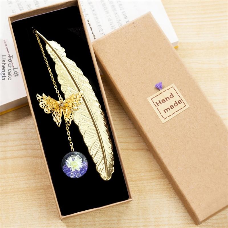 1PC Metal Bookmark Creative Im - огляд і ціна Dried Flower Bookmark