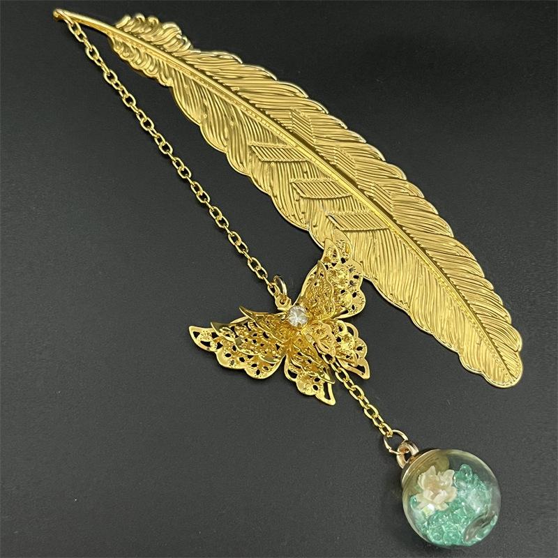 1PC Metal Bookmark Creative Im - огляд і ціна Dried Flower Bookmark