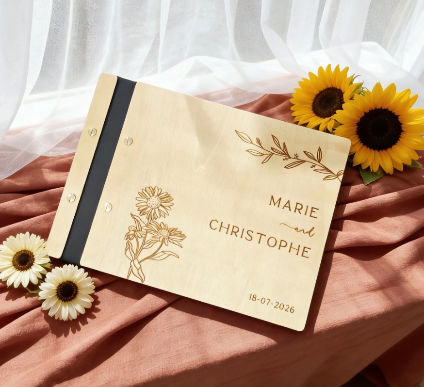Sunflower Wedding Guest Book P - огляд і ціна Custom Photo Book