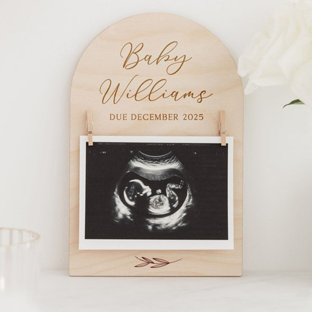 Personalised Pregnancy Announc - огляд і ціна Engraved Wood Frame
