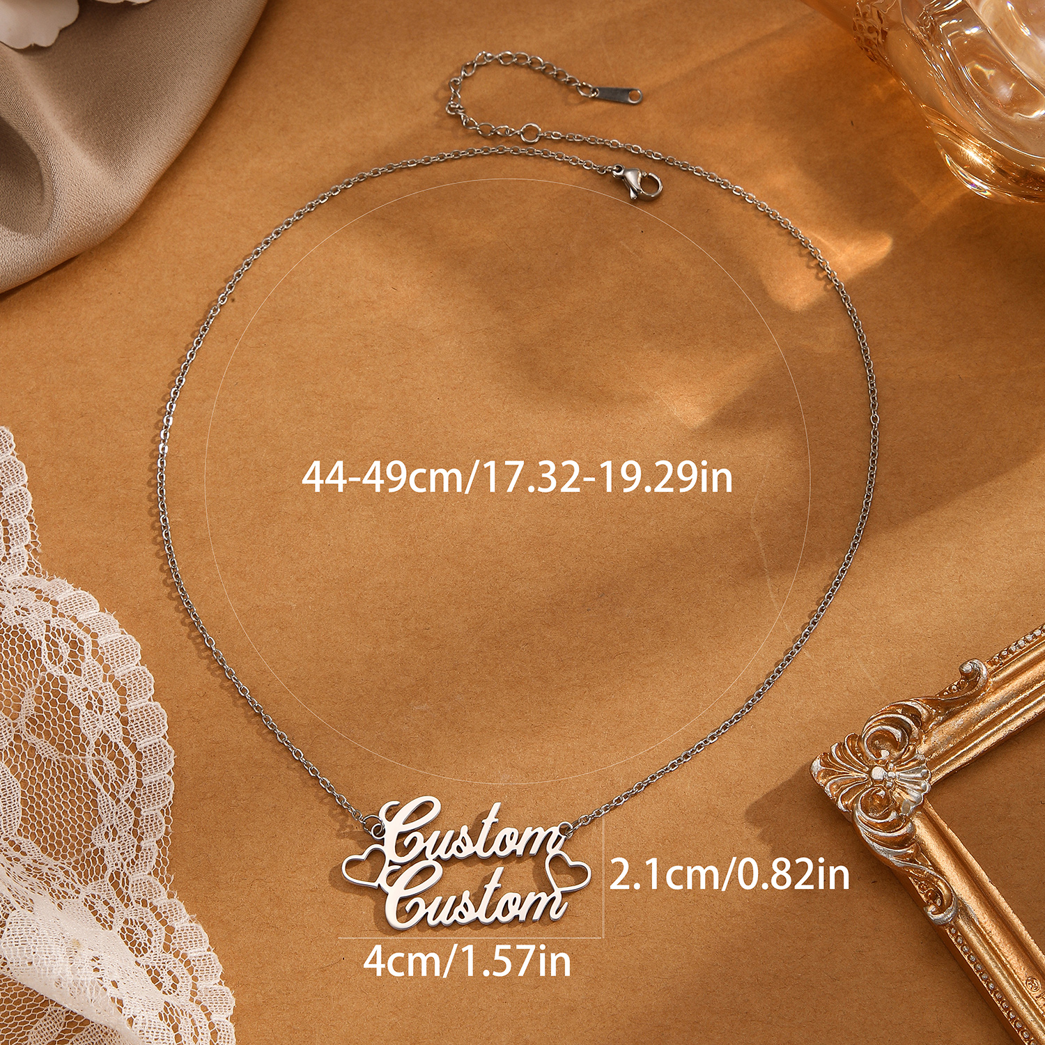 1pc Stainless Steel Customized - огляд і ціна Name Necklace Custom