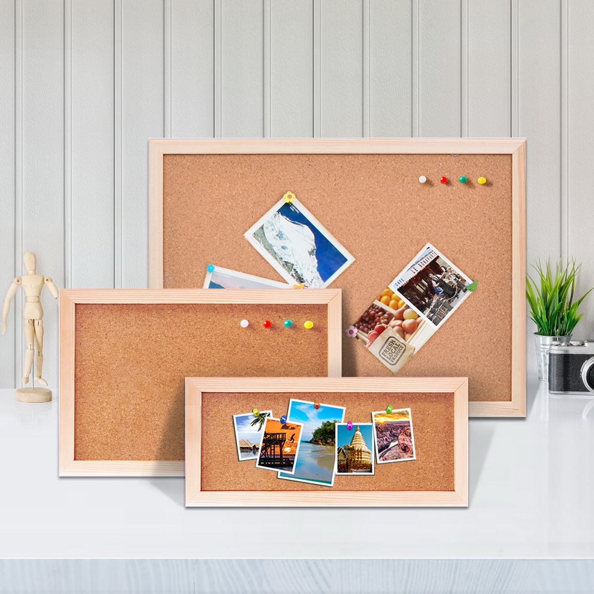 Vintage Pine Wood Frame Cork B - огляд і ціна Engraved Wood Frame