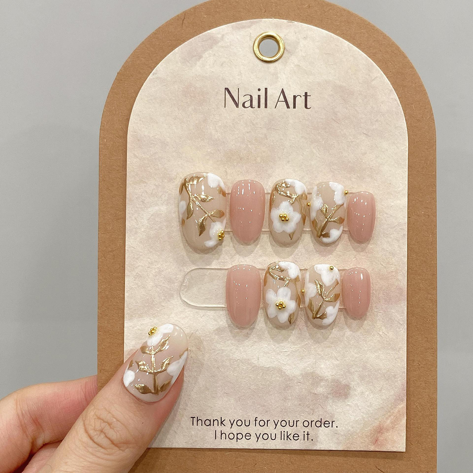 Handmade Press on Nails with W - огляд і ціна Pressed Flower Art