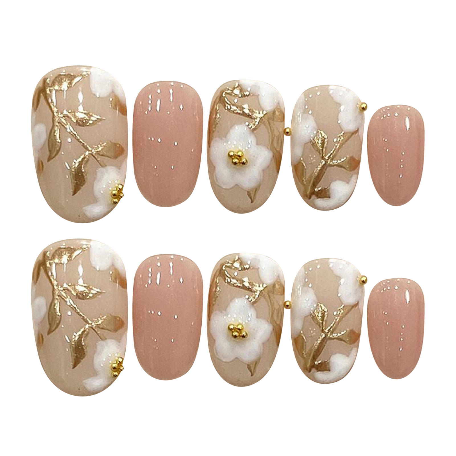 Handmade Press on Nails with W - огляд і ціна Pressed Flower Art