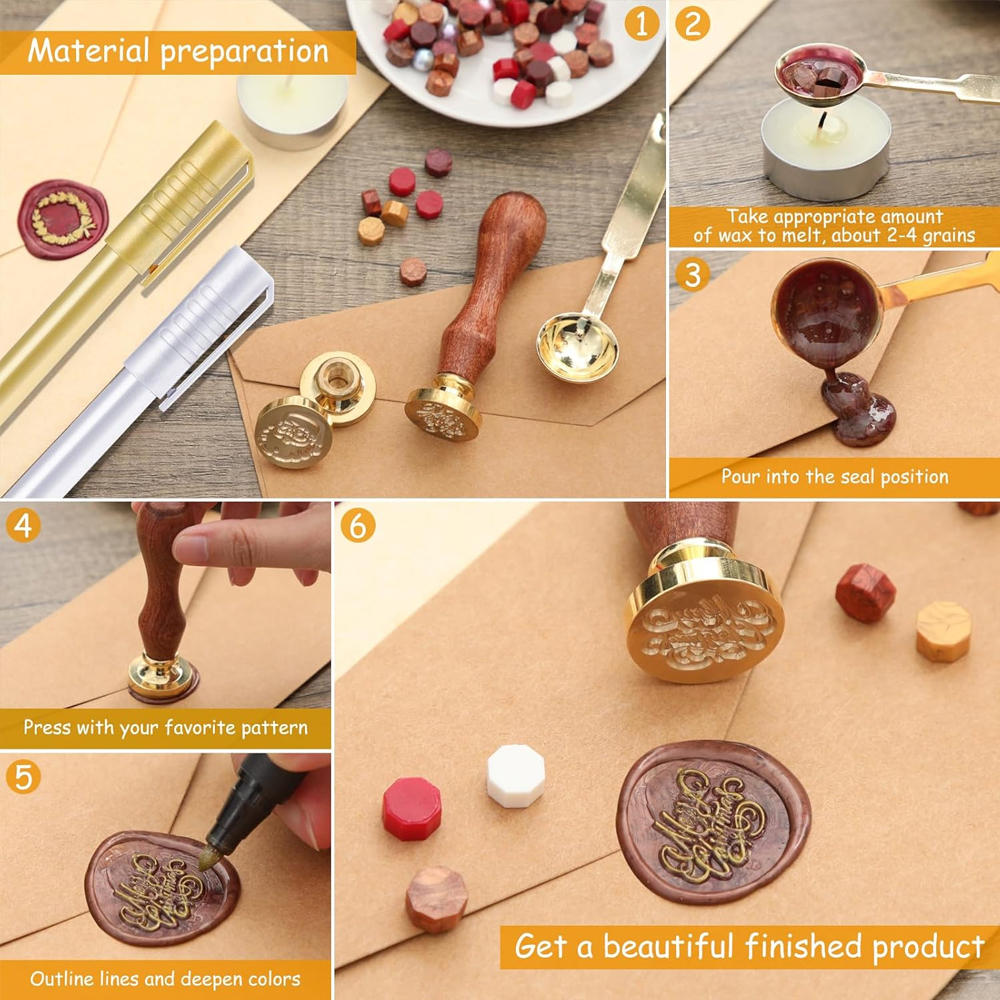 Custom Wax Seal Stamp, Persona - огляд і ціна Wax Seal Letter Kit