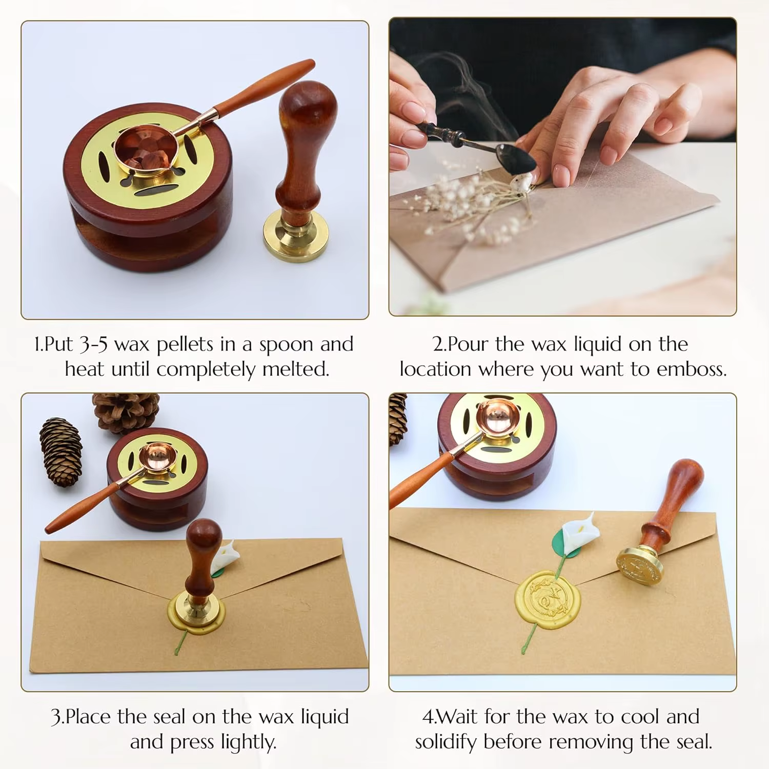 Wedding Custom Wax Seal Stamp  - огляд і ціна Wax Seal Letter Kit