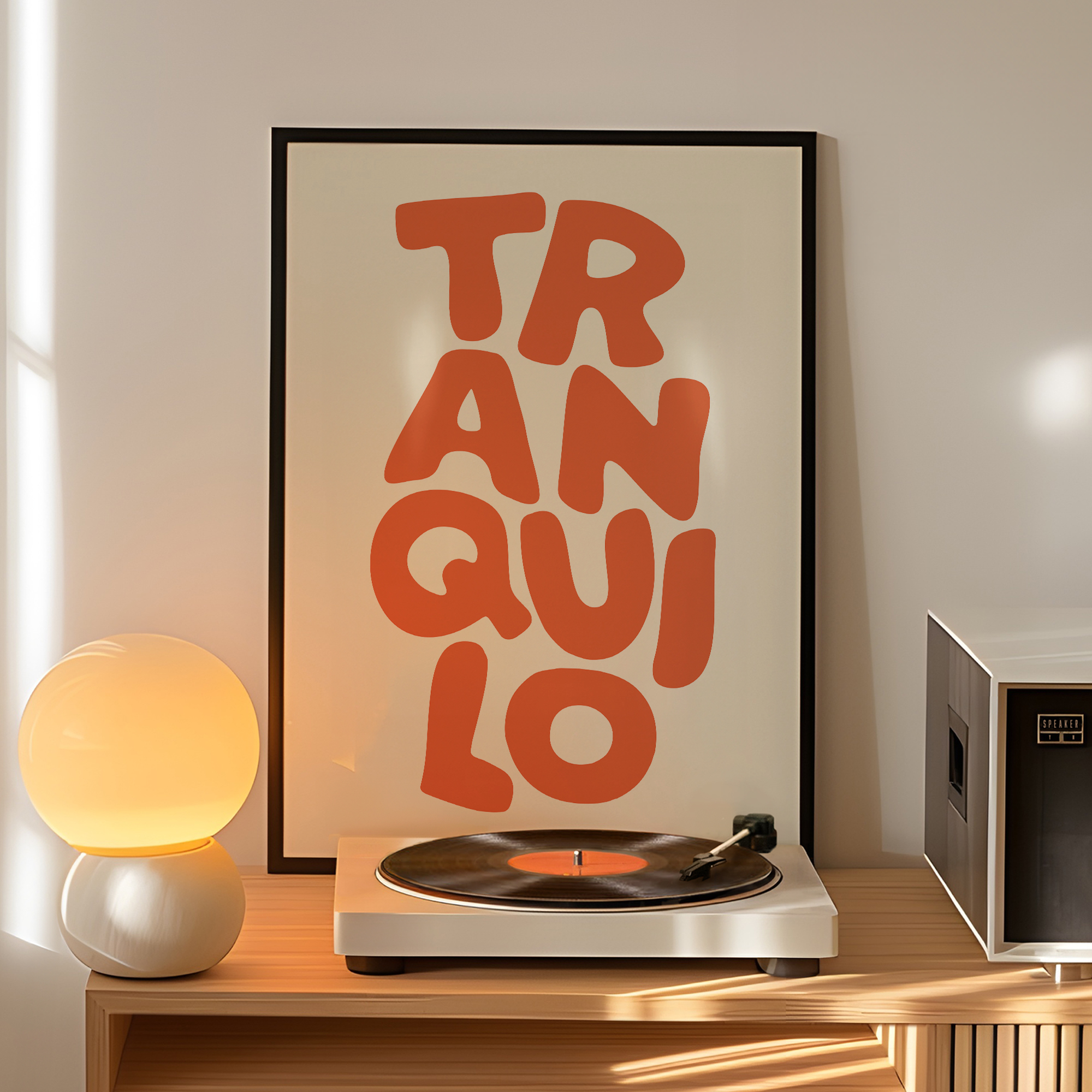 Boho Tranquilo Orange Cream Re - огляд і ціна Custom Map Poster