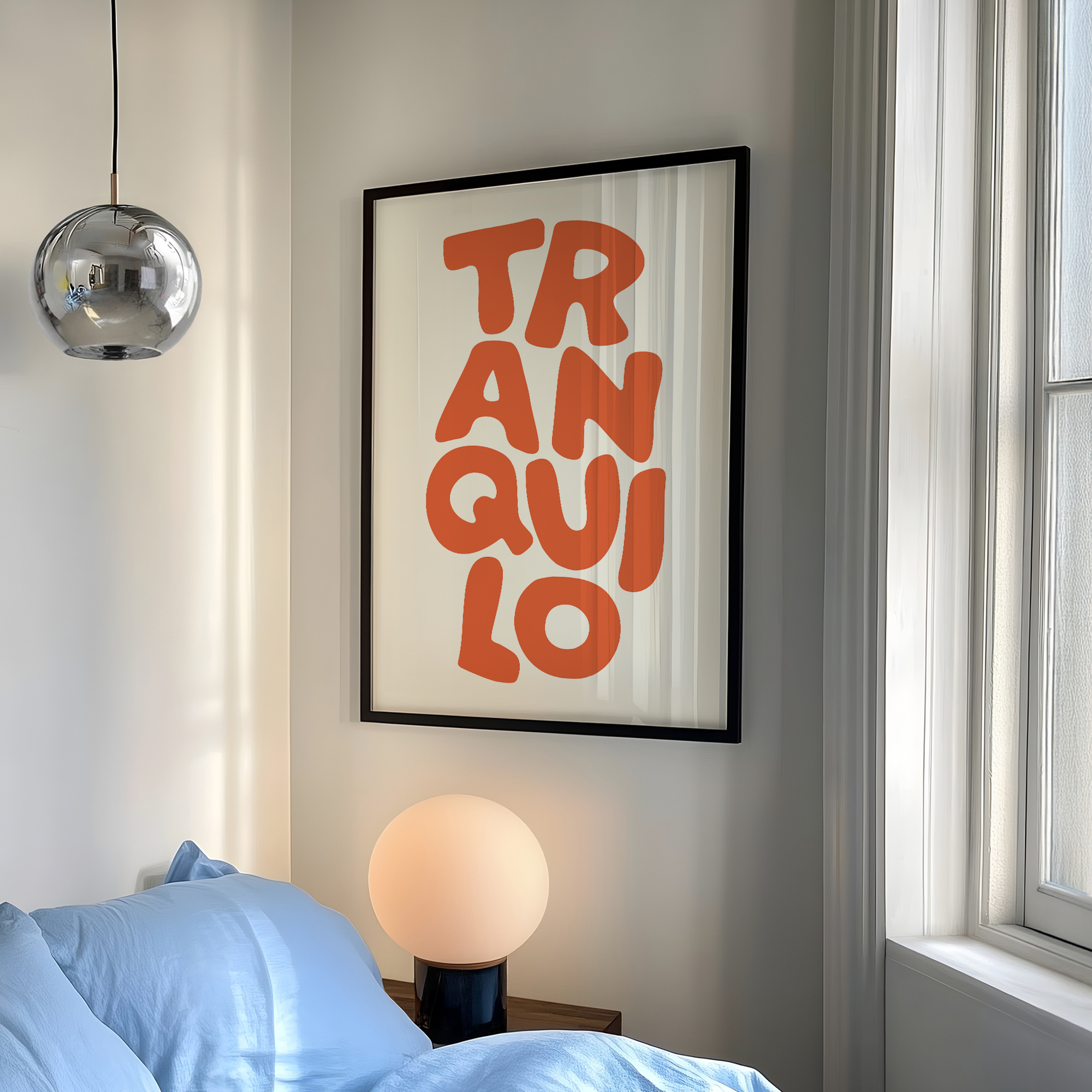 Boho Tranquilo Orange Cream Re - огляд і ціна Custom Map Poster