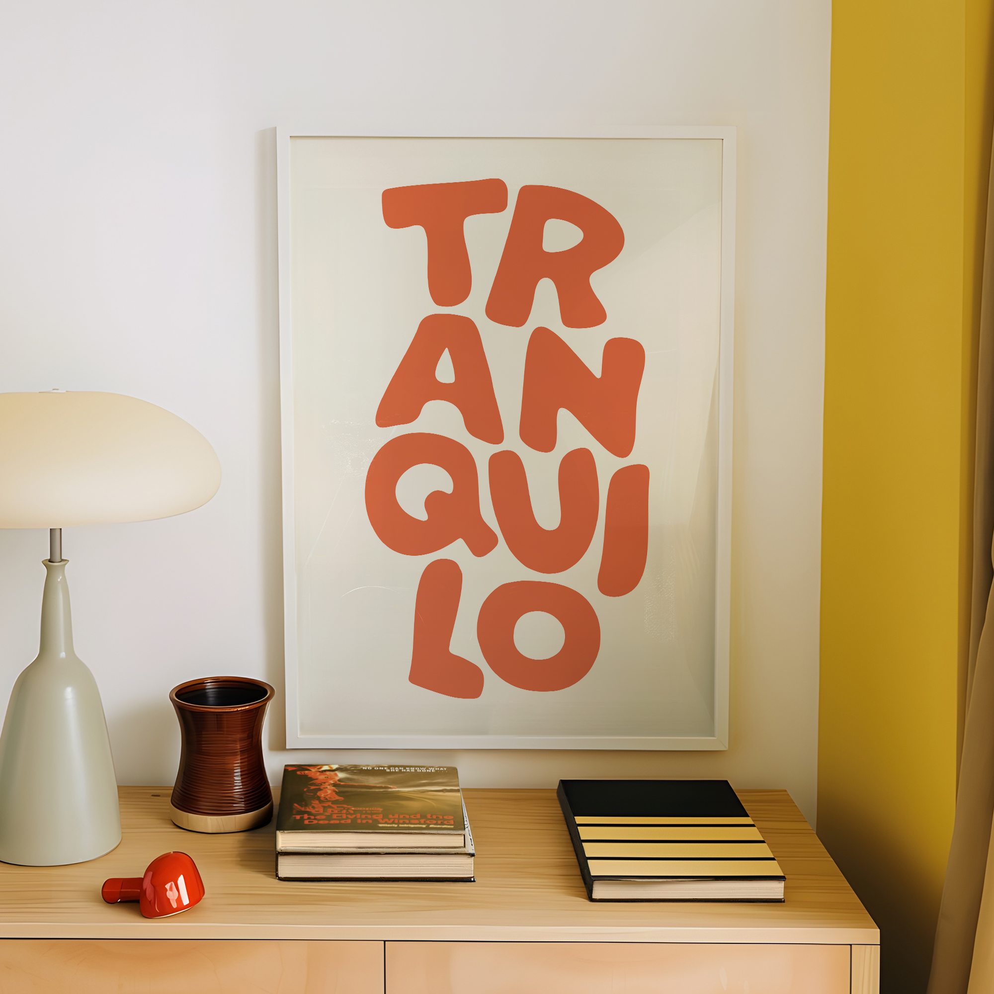Boho Tranquilo Orange Cream Re - огляд і ціна Custom Map Poster