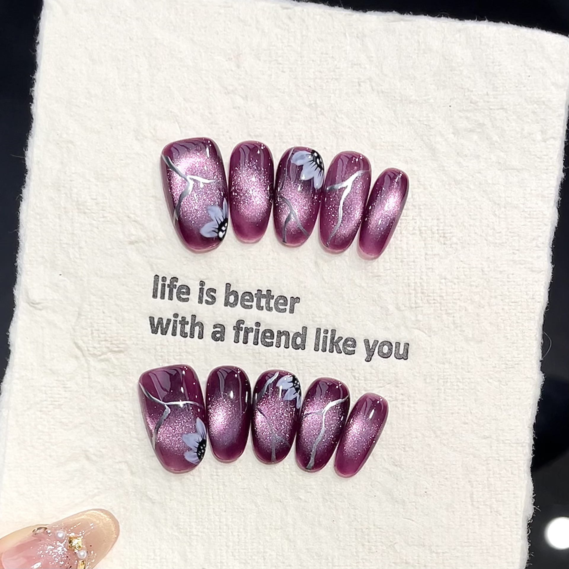 10pcs Handmade Pressed Oval Na - огляд і ціна Pressed Flower Art