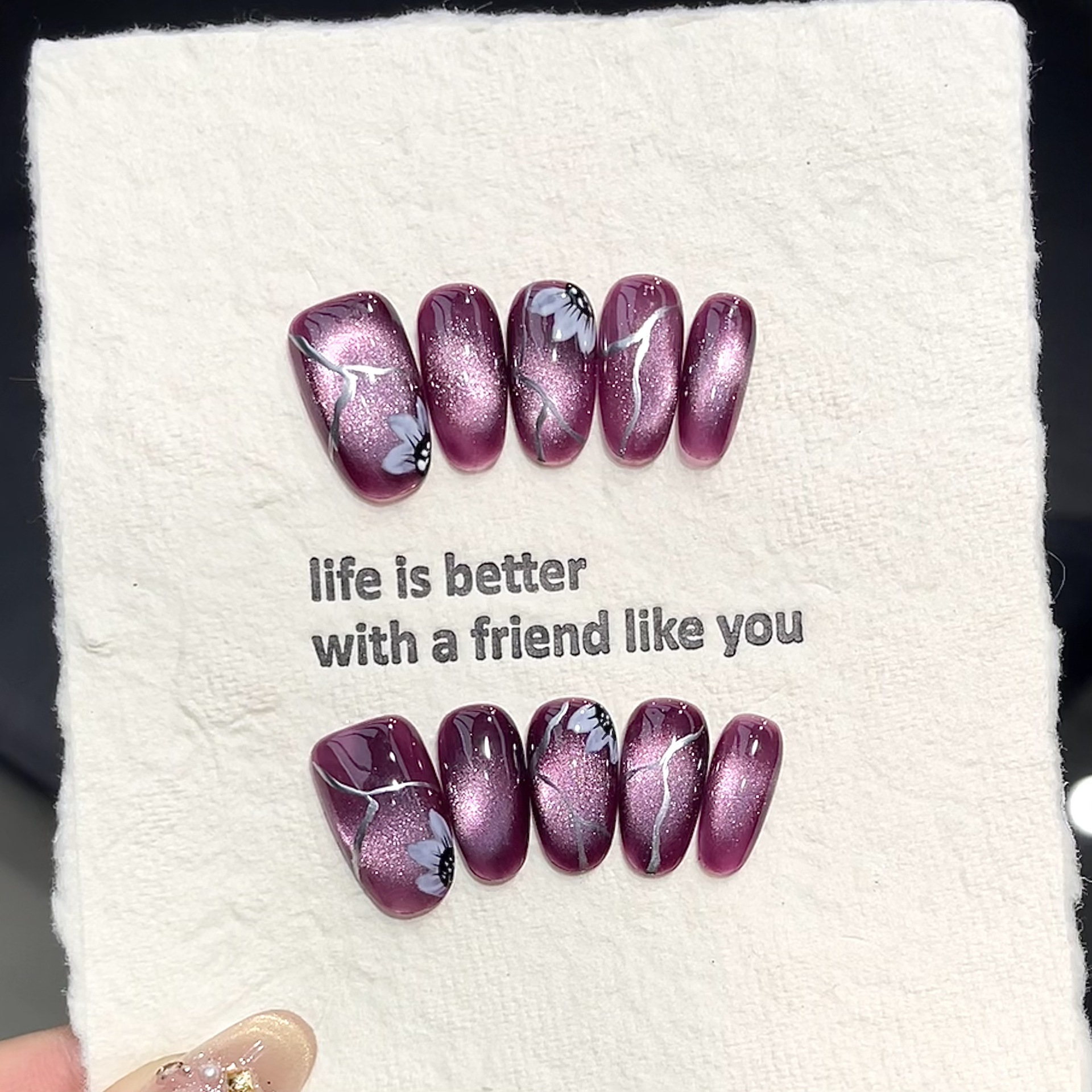 10pcs Handmade Pressed Oval Na - огляд і ціна Pressed Flower Art