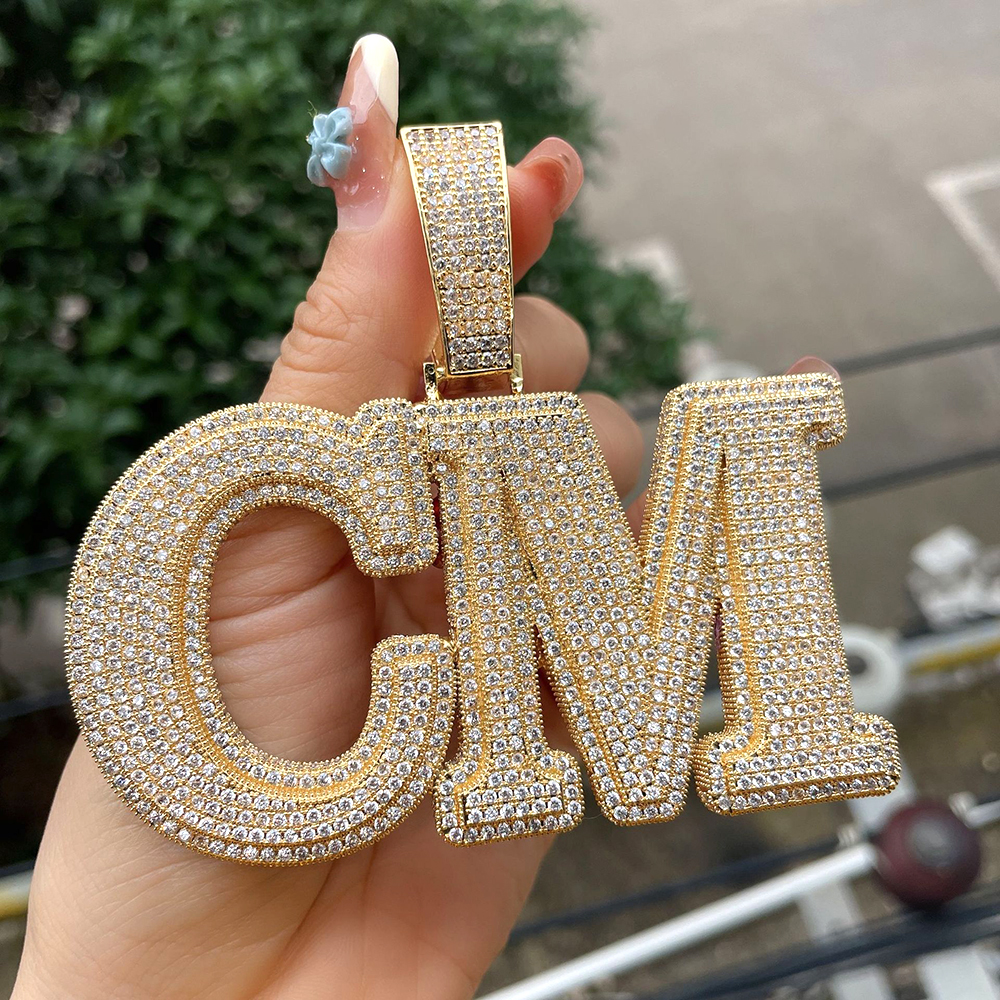 BIG Customized Name Letters Ic - огляд і ціна Name Necklace Custom