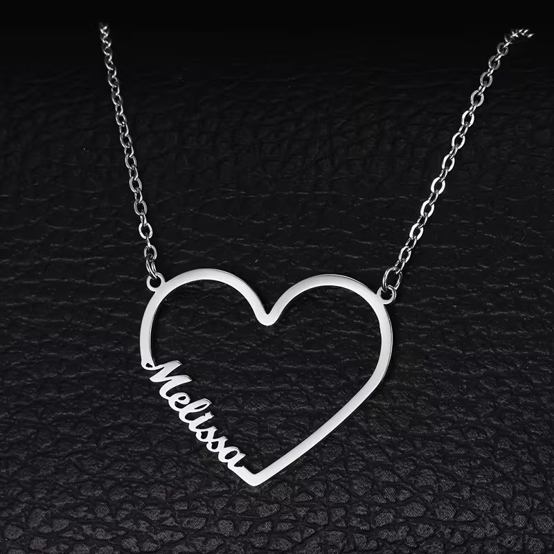 Custom Interlocking Heart Name - огляд і ціна Name Necklace Custom