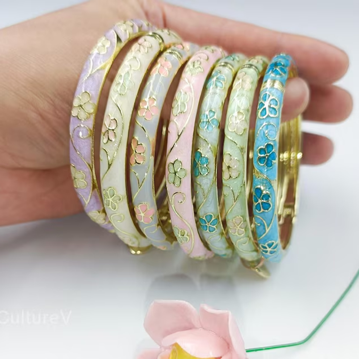 3/5PCS Enamel Cloisonné Bangle - огляд і ціна Coordinates Bracelet
