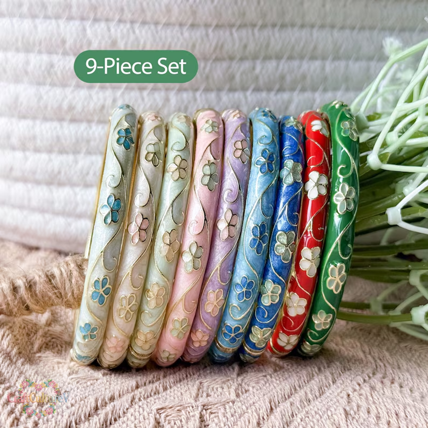 3/5PCS Enamel Cloisonné Bangle - огляд і ціна Coordinates Bracelet