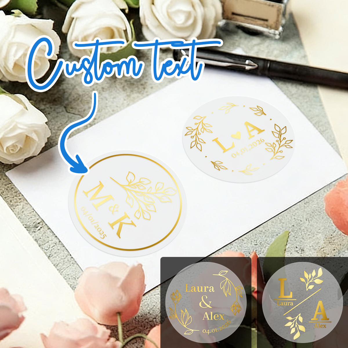 30/60/120/240pcs Custom Text R - огляд і ціна Personalised Candle Label