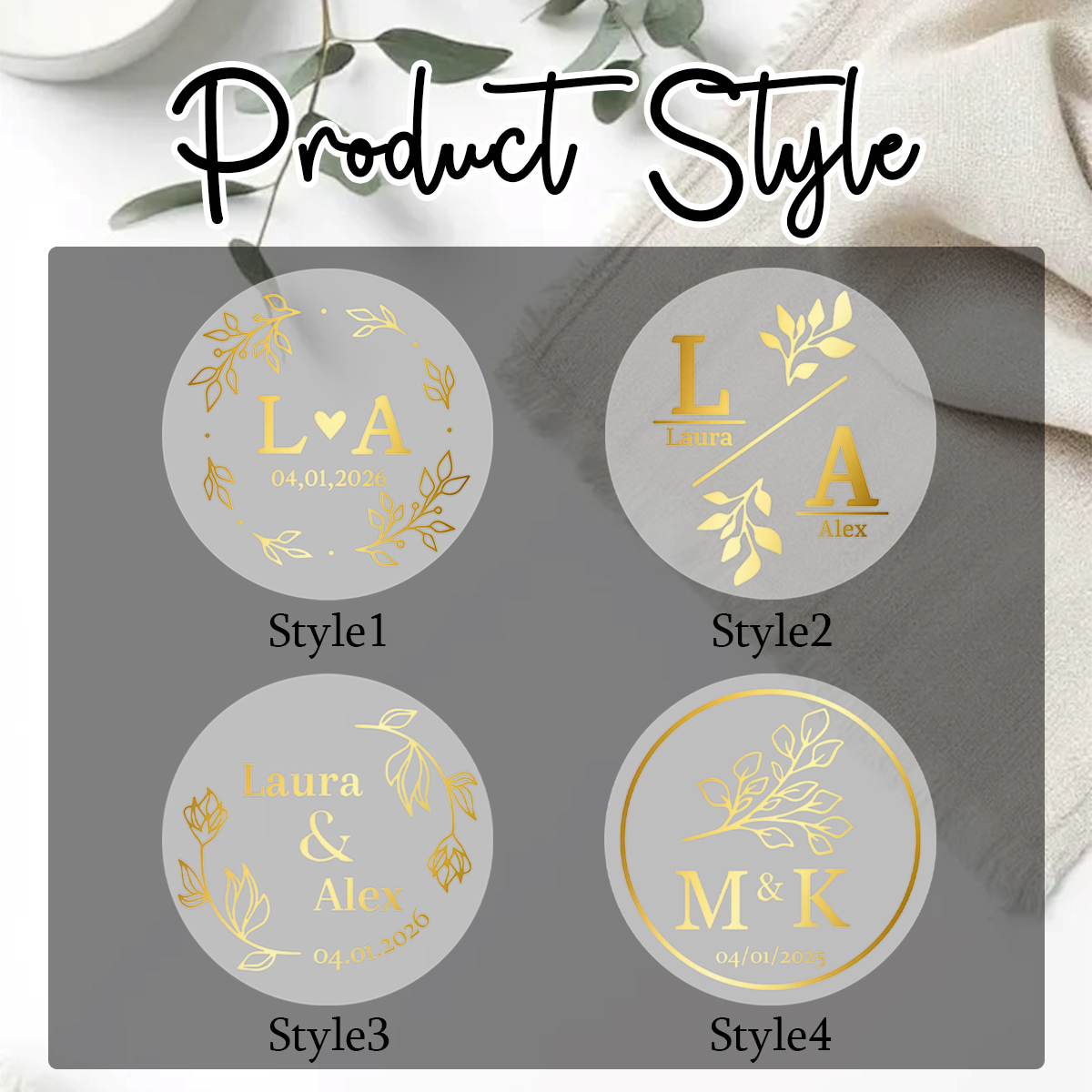 30/60/120/240pcs Custom Text R - огляд і ціна Personalised Candle Label