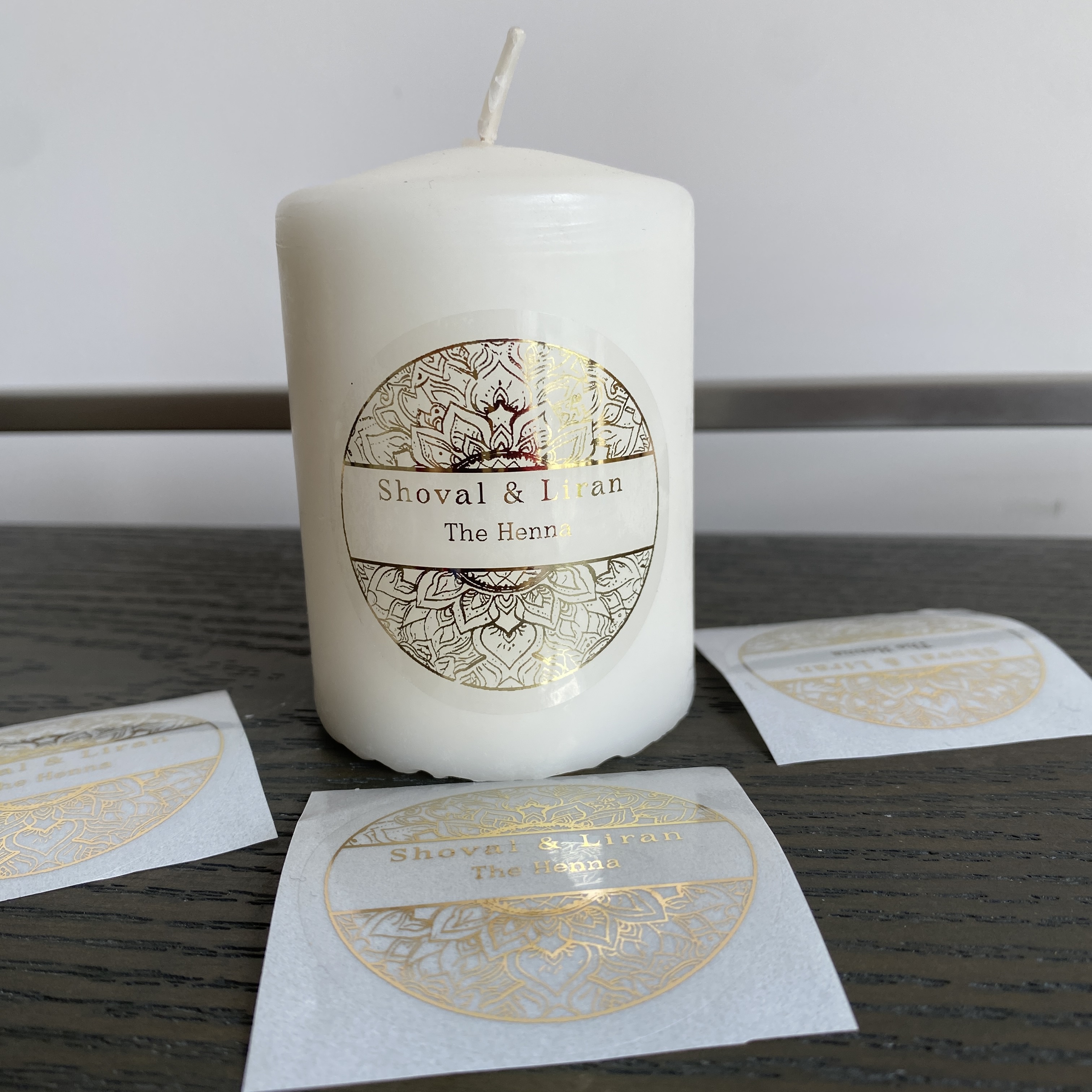 Custom henna day candle sticke - огляд і ціна Personalised Candle Label