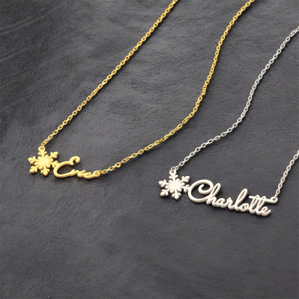 Custom Simple Name Necklace St - огляд і ціна Birth Flower Necklace