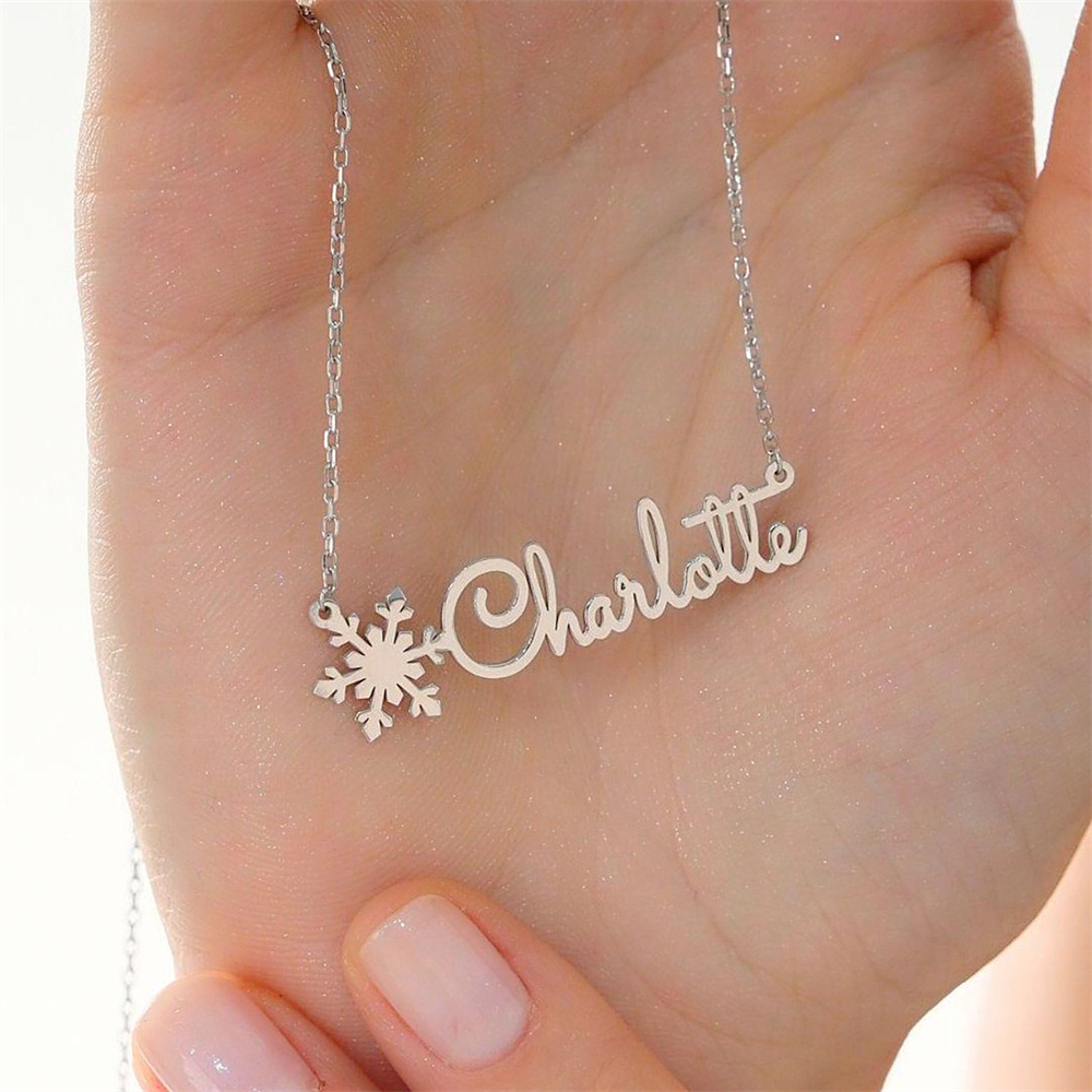Custom Simple Name Necklace St - огляд і ціна Birth Flower Necklace