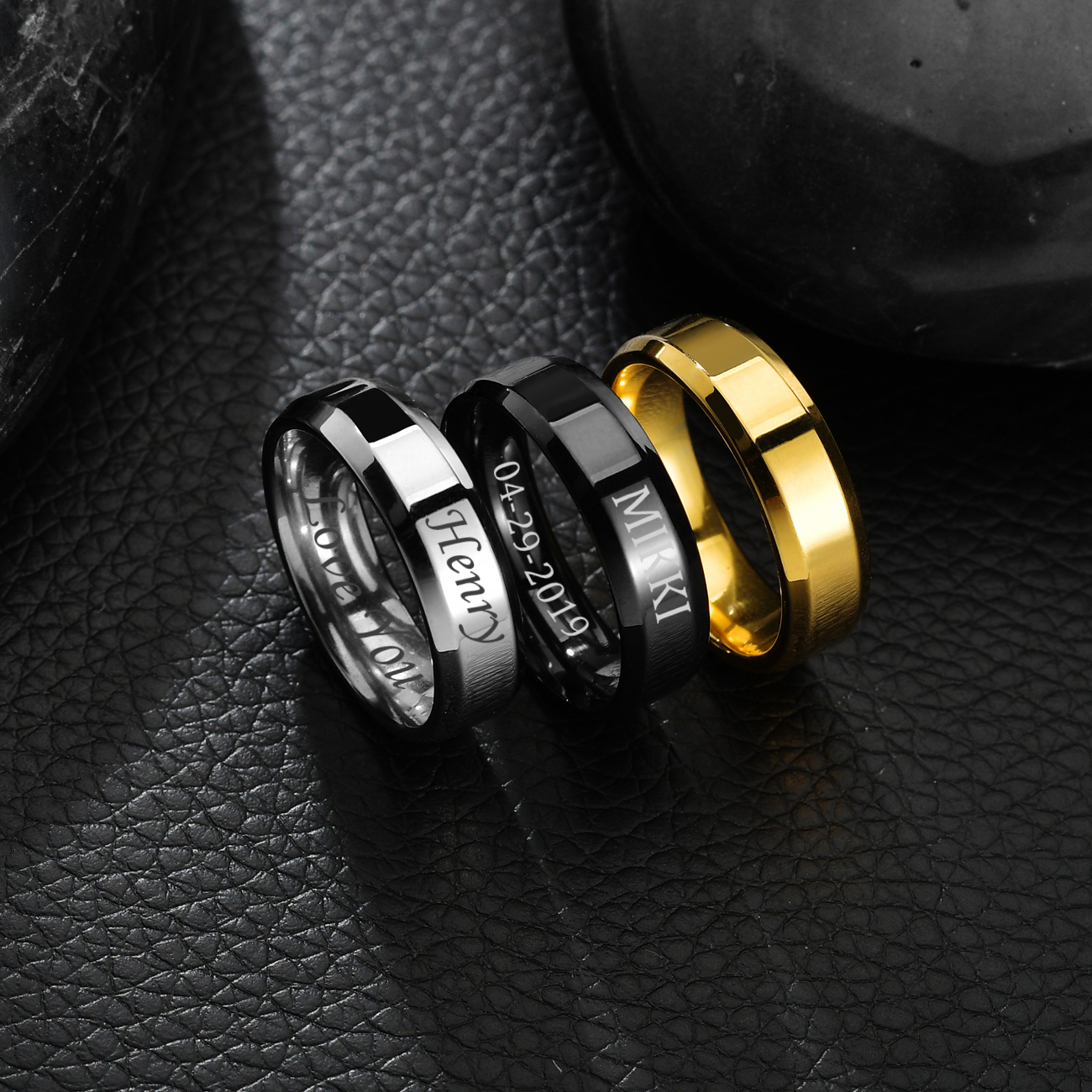 Atoztide 4/6/8mm Personalized  - огляд і ціна Initial Ring Custom