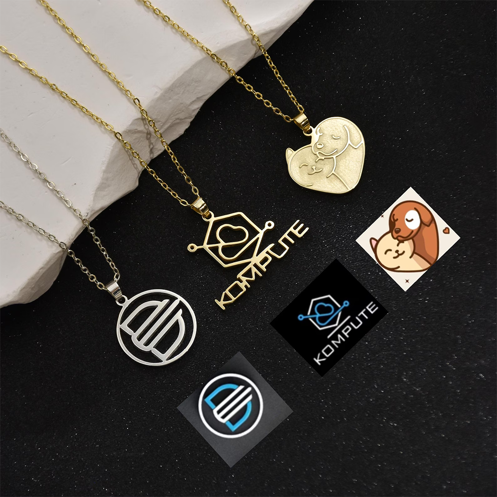 Custom Company Logo Necklace P - огляд і ціна Name Necklace Custom