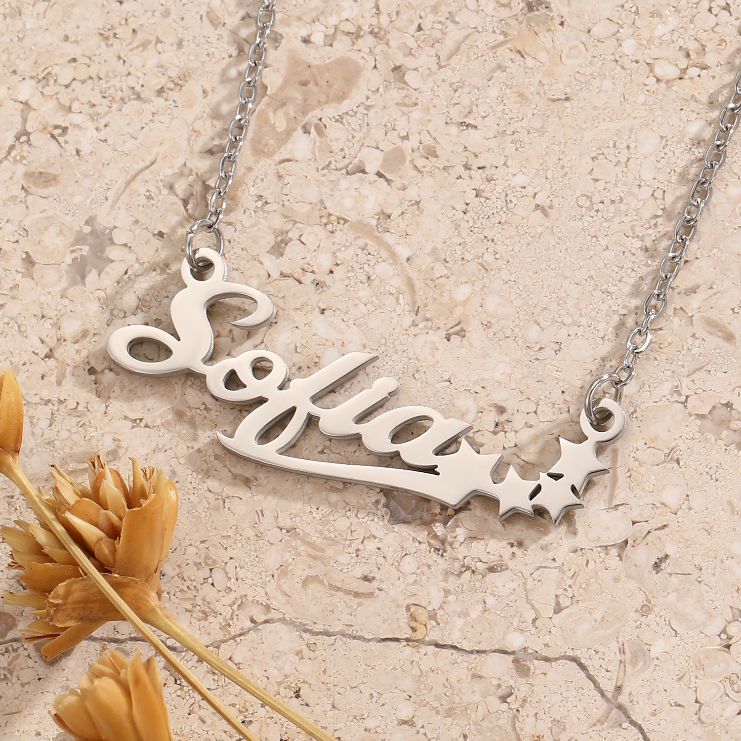 Stainless Steel Star Letter Pe - огляд і ціна Name Necklace Custom