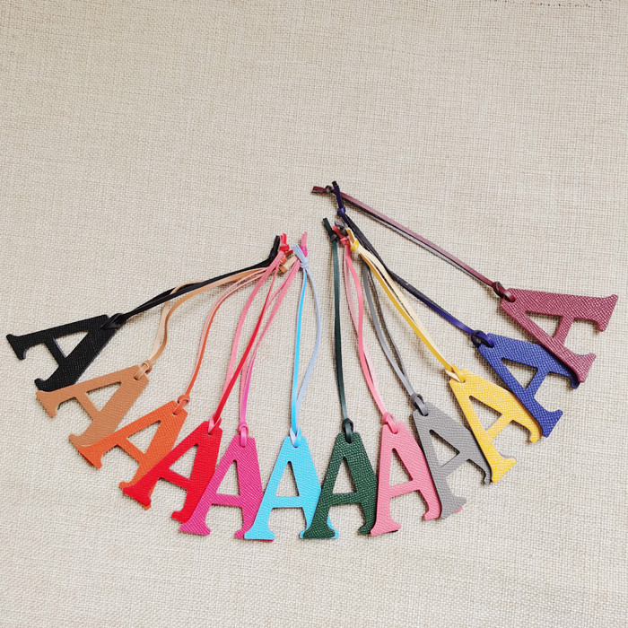 English Letter A B C D E F G A - огляд і ціна Monogram Keychain Leather
