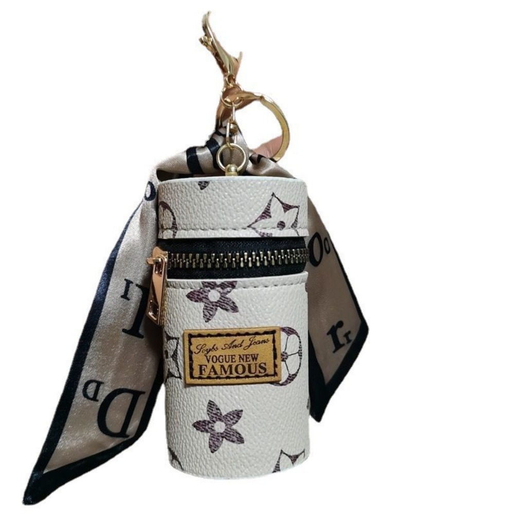 White Monogram Floral Print Cy - огляд і ціна Monogram Keychain Leather