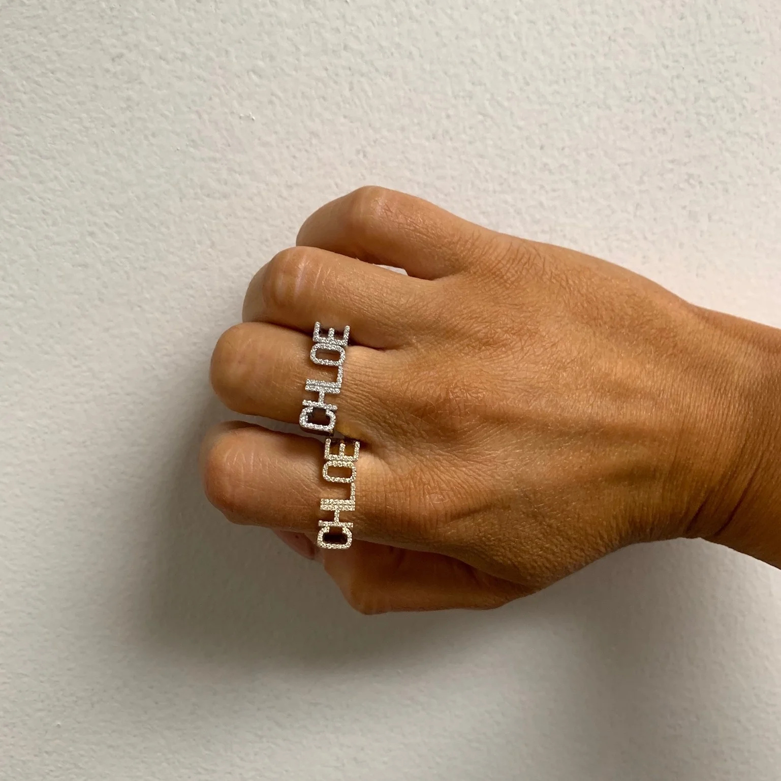 3D Name Ring Custom Diamond Na - огляд і ціна Initial Ring Custom