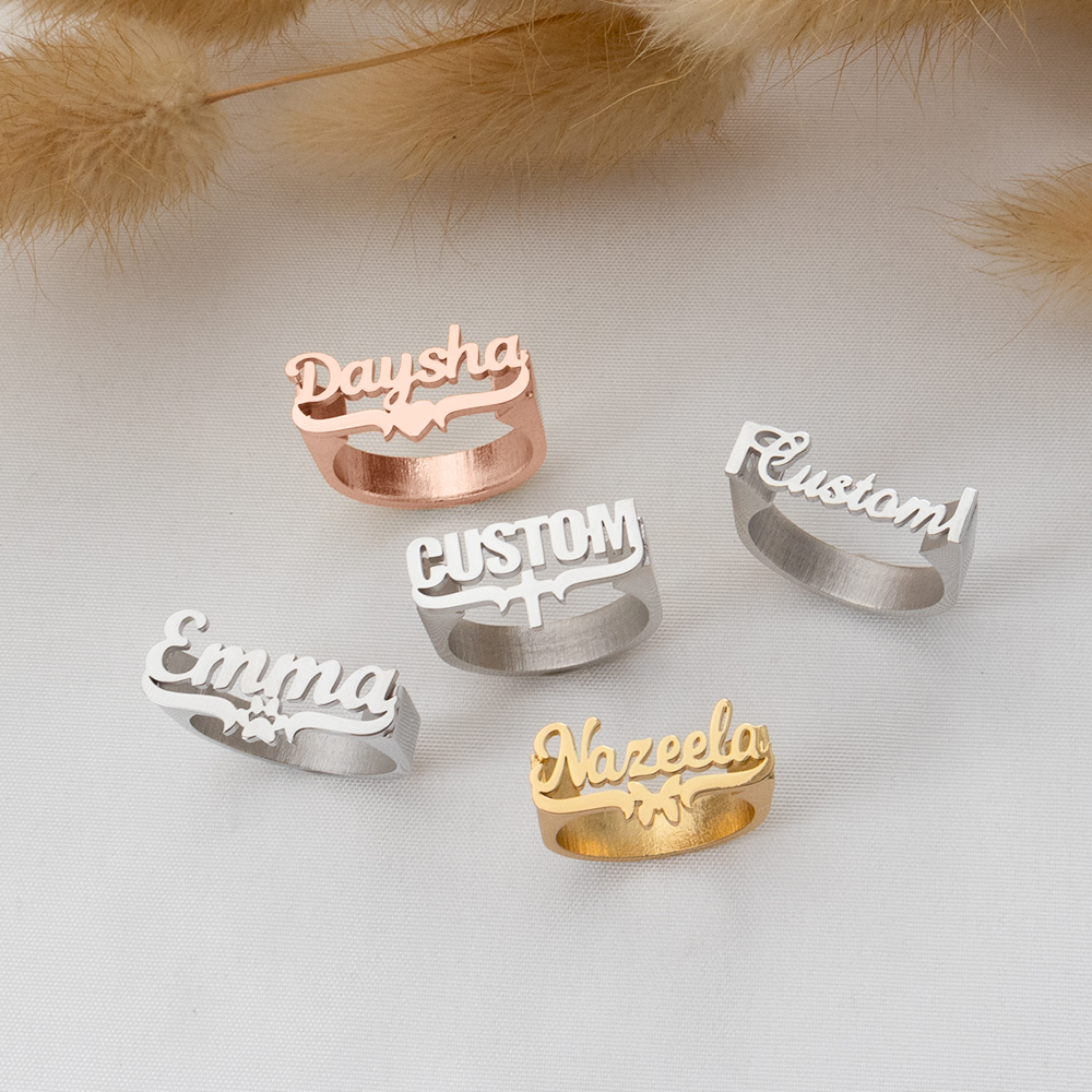 Customized Name Rings, Persona - огляд і ціна Initial Ring Custom