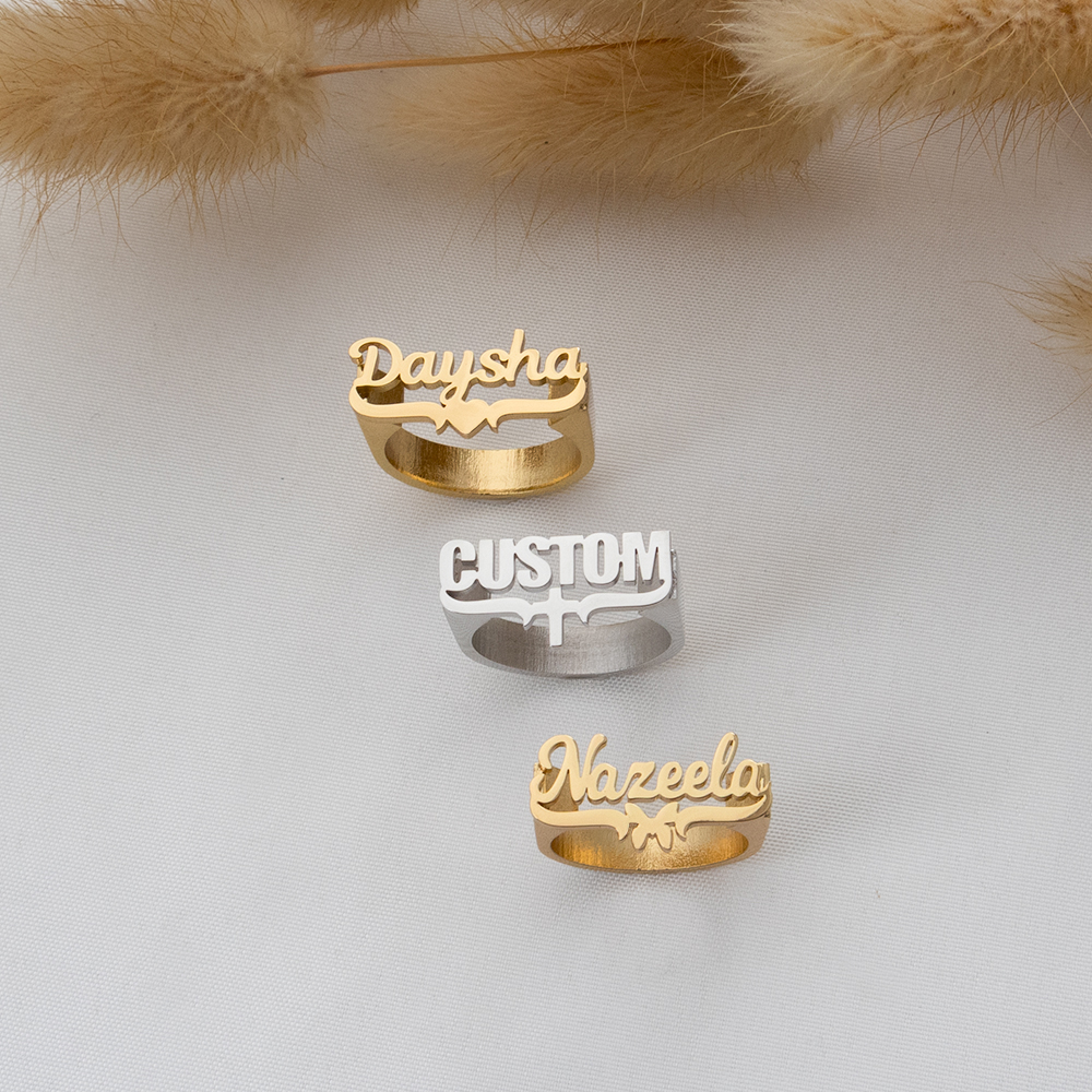 Customized Name Rings, Persona - огляд і ціна Initial Ring Custom