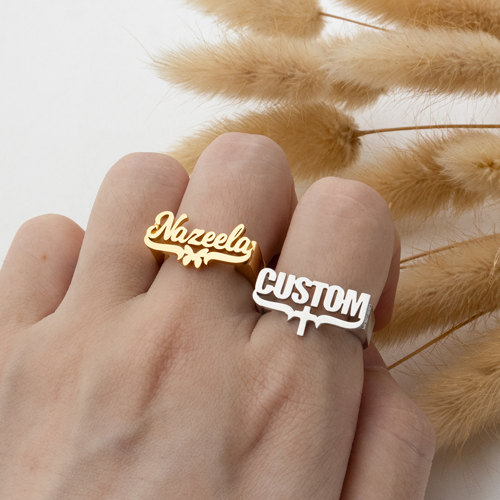Customized Name Rings, Persona - огляд і ціна Initial Ring Custom