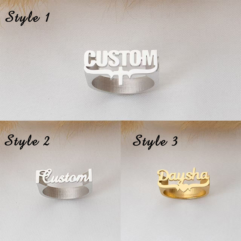 Customized Name Rings, Persona - огляд і ціна Initial Ring Custom