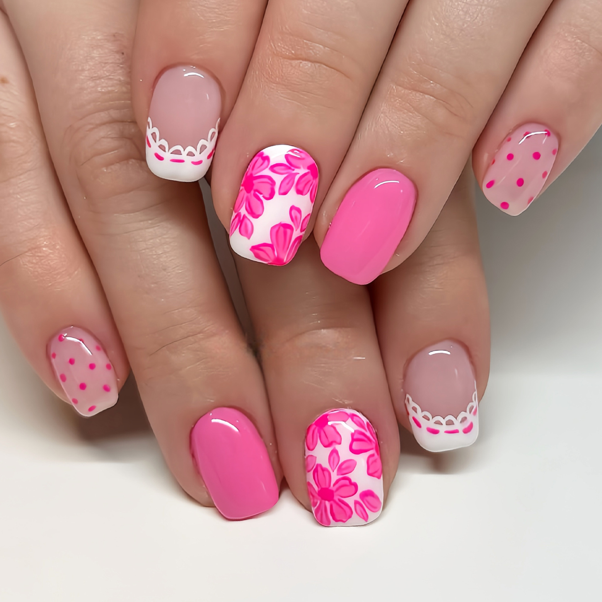 Short Square fake nails for wo - огляд і ціна Pressed Flower Art