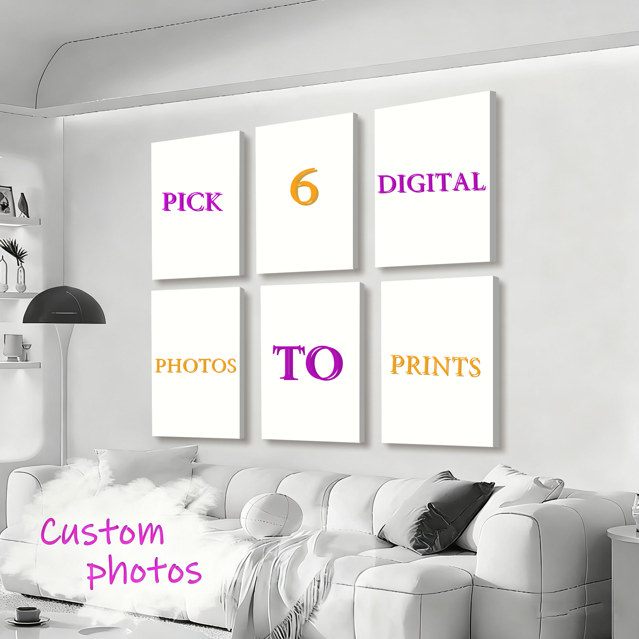 6pcs/set Personalized Custom C - огляд і ціна Pet Portrait Custom