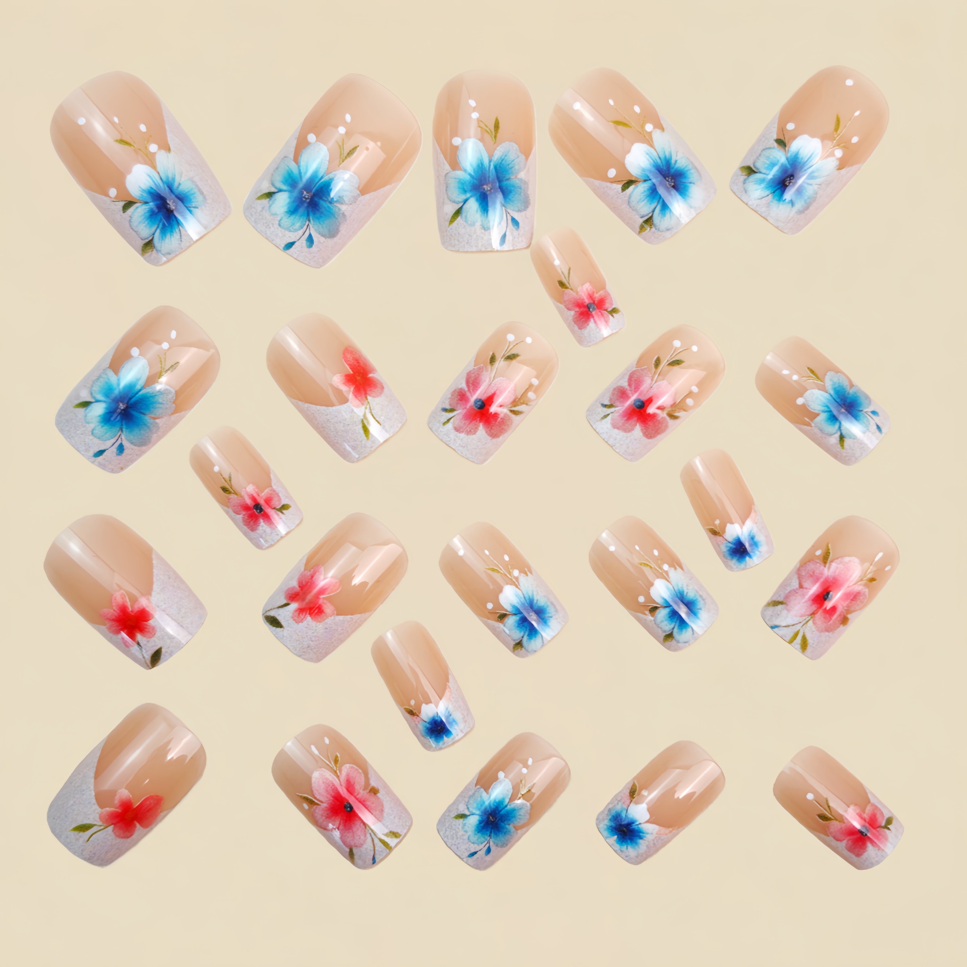 Short Medium fake nails for wo - огляд і ціна Pressed Flower Art