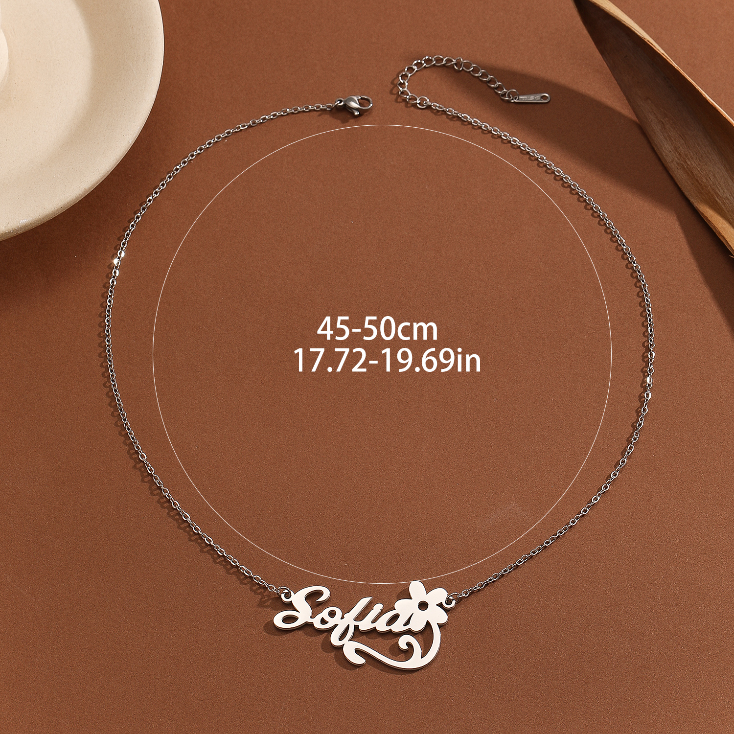Stainless Steel Flower Letter  - огляд і ціна Name Necklace Custom
