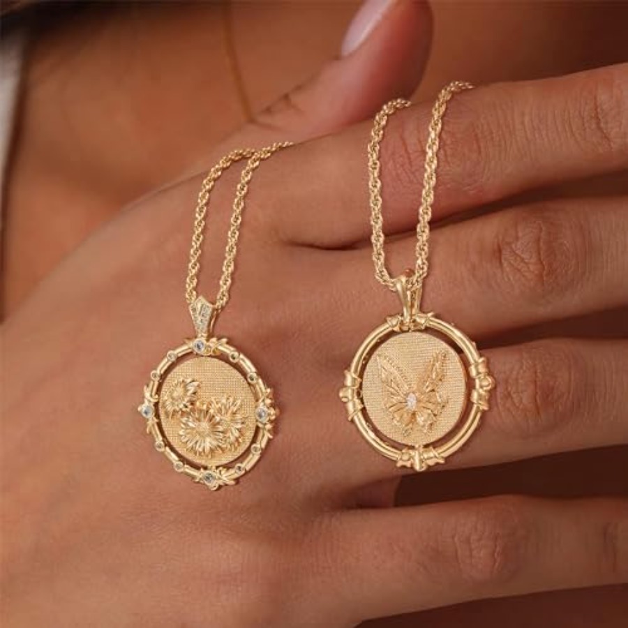 Fettero Gold Necklace for Wome - огляд і ціна Birth Flower Necklace