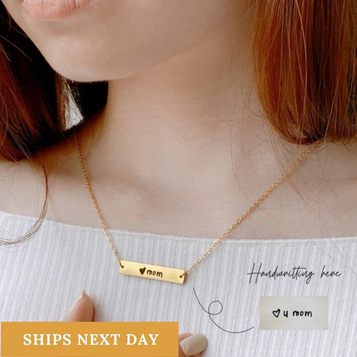 Actual Handwriting Bar Necklac - огляд і ціна Handwriting Necklace Bar