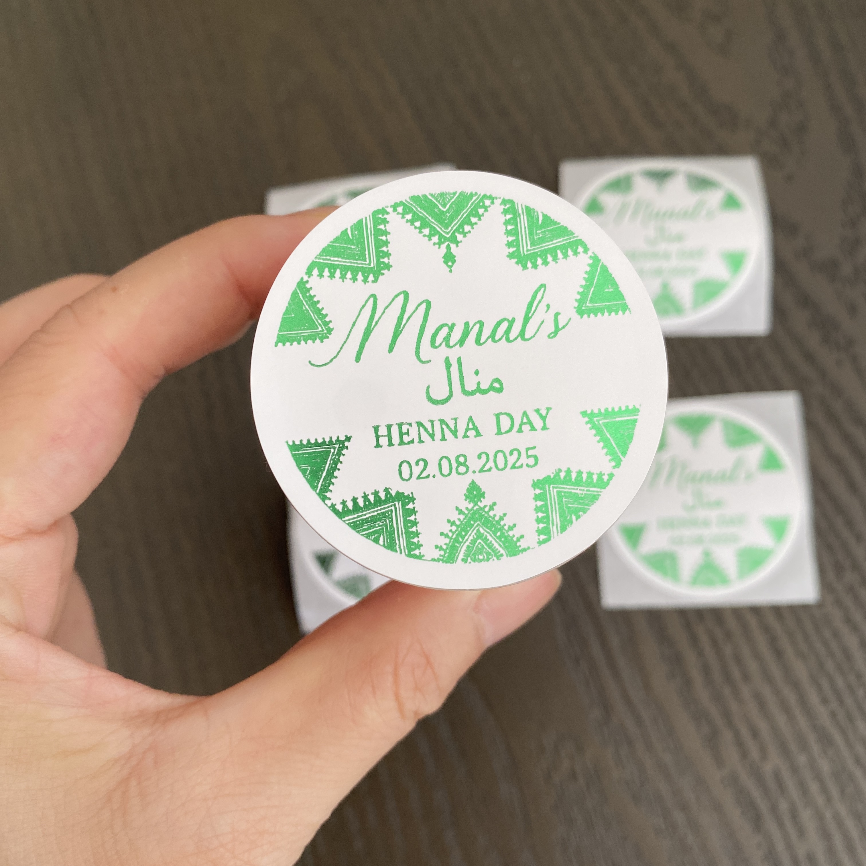 Green Mehndi Decorations Cotto - огляд і ціна Personalised Candle Label
