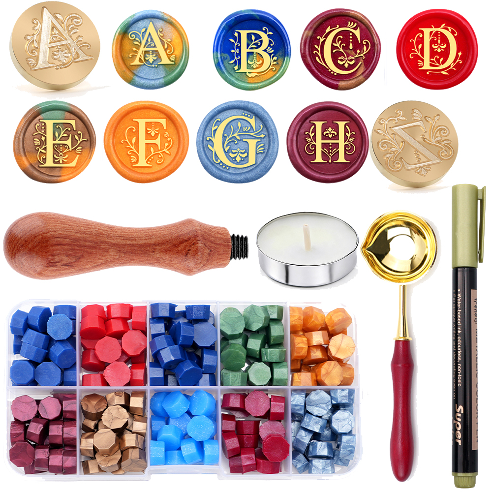 Alphabet Wax Seal Stamp Set -  - огляд і ціна Wax Seal Letter Kit
