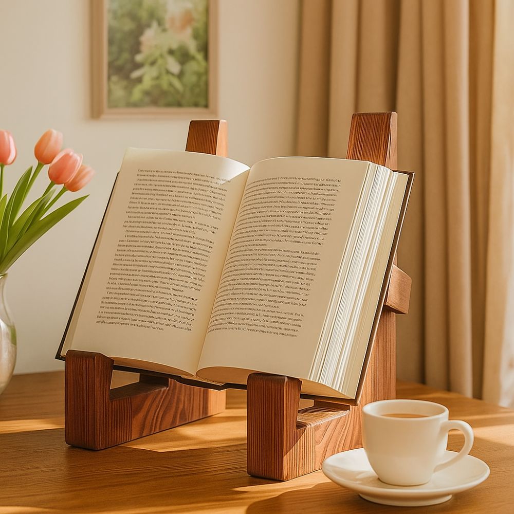 Vintage Wooden Cookbook Holder - огляд і ціна Engraved Wood Frame