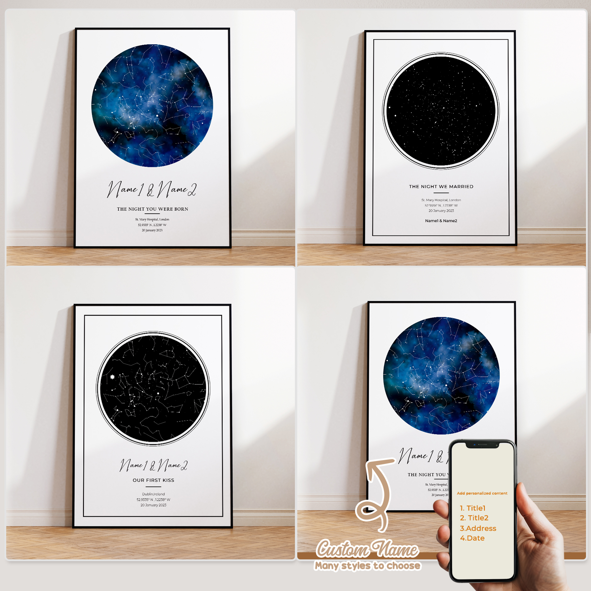 Modern Custom Personalized Nig - огляд і ціна Custom Map Poster
