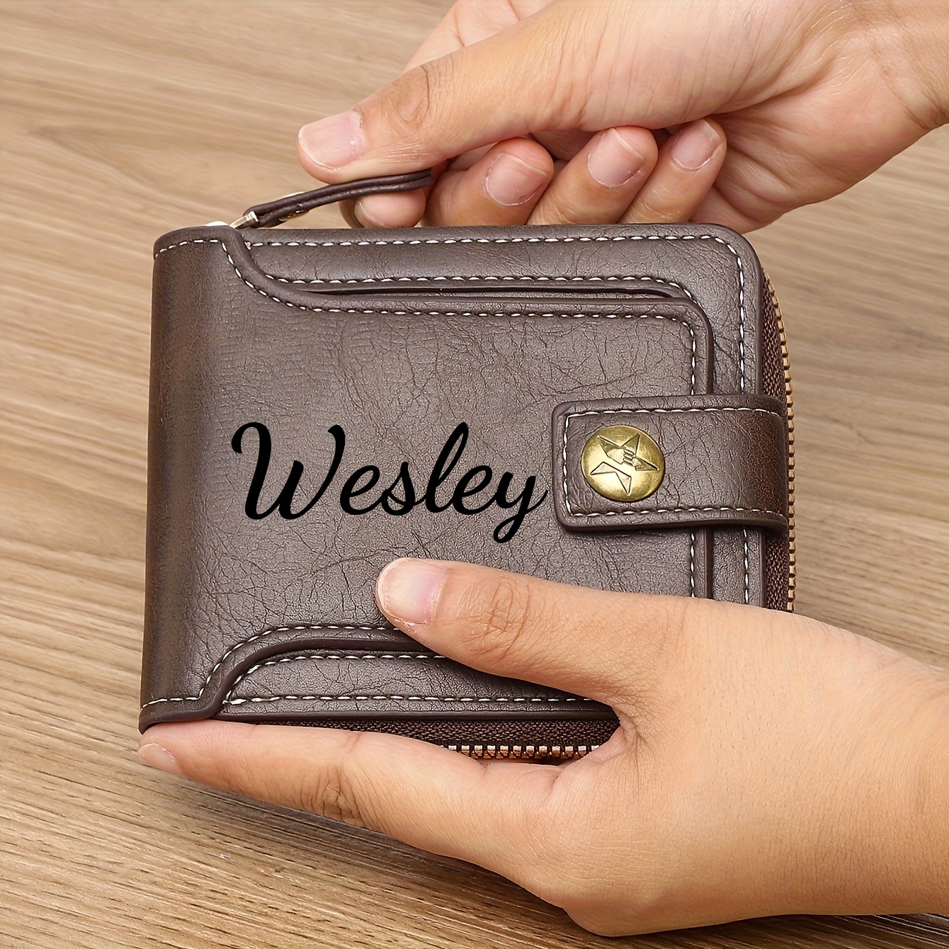 Custom Name Men's Wallet Gift  - огляд і ціна Personalized Name Box