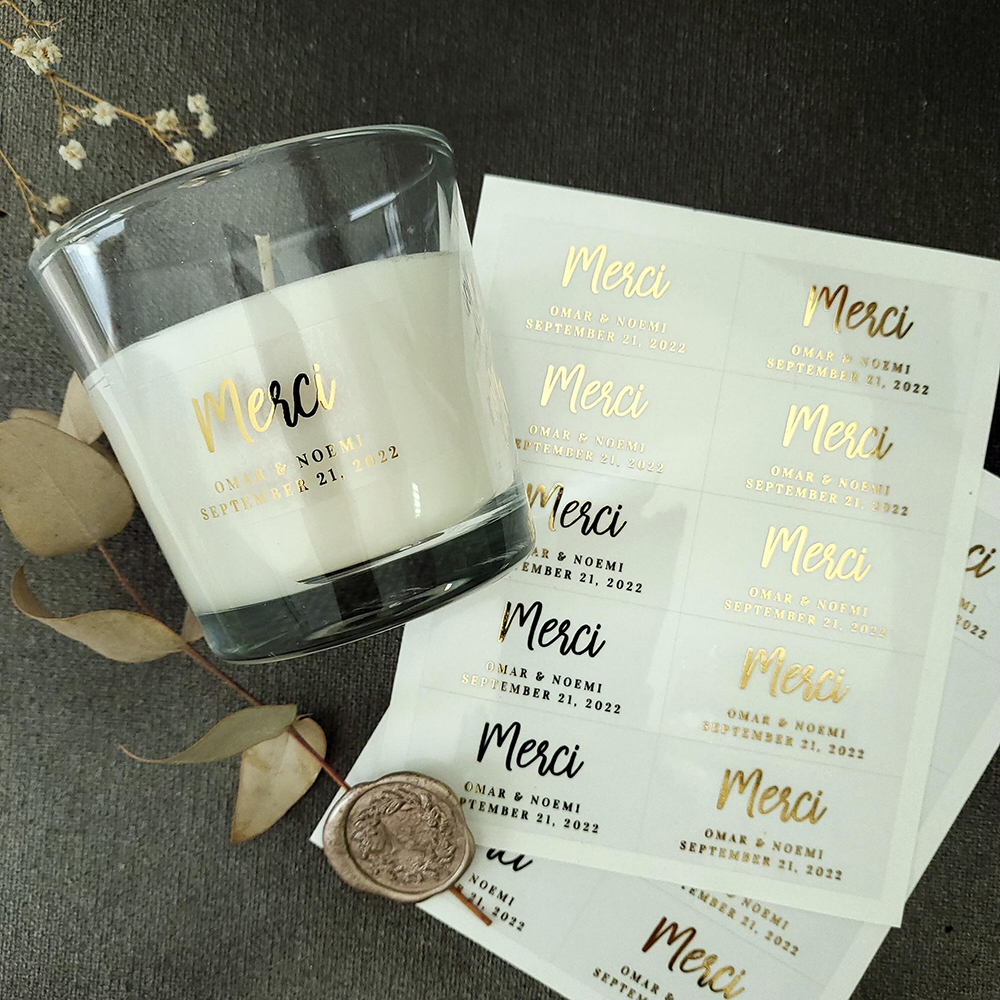 100pcs Custom Transparent Labe - огляд і ціна Personalised Candle Label