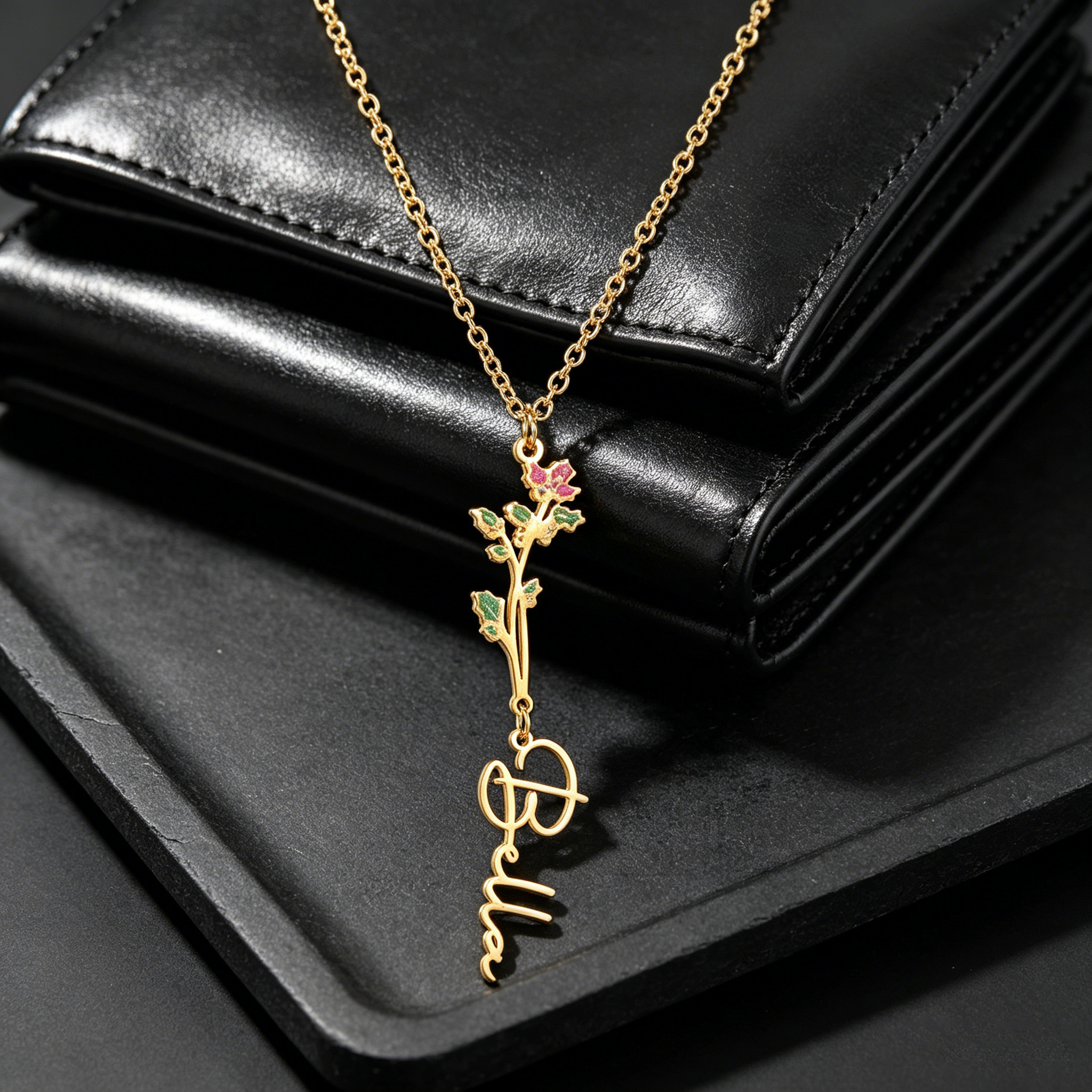 Acheerup Custom Name Necklace  - огляд і ціна Birth Flower Necklace