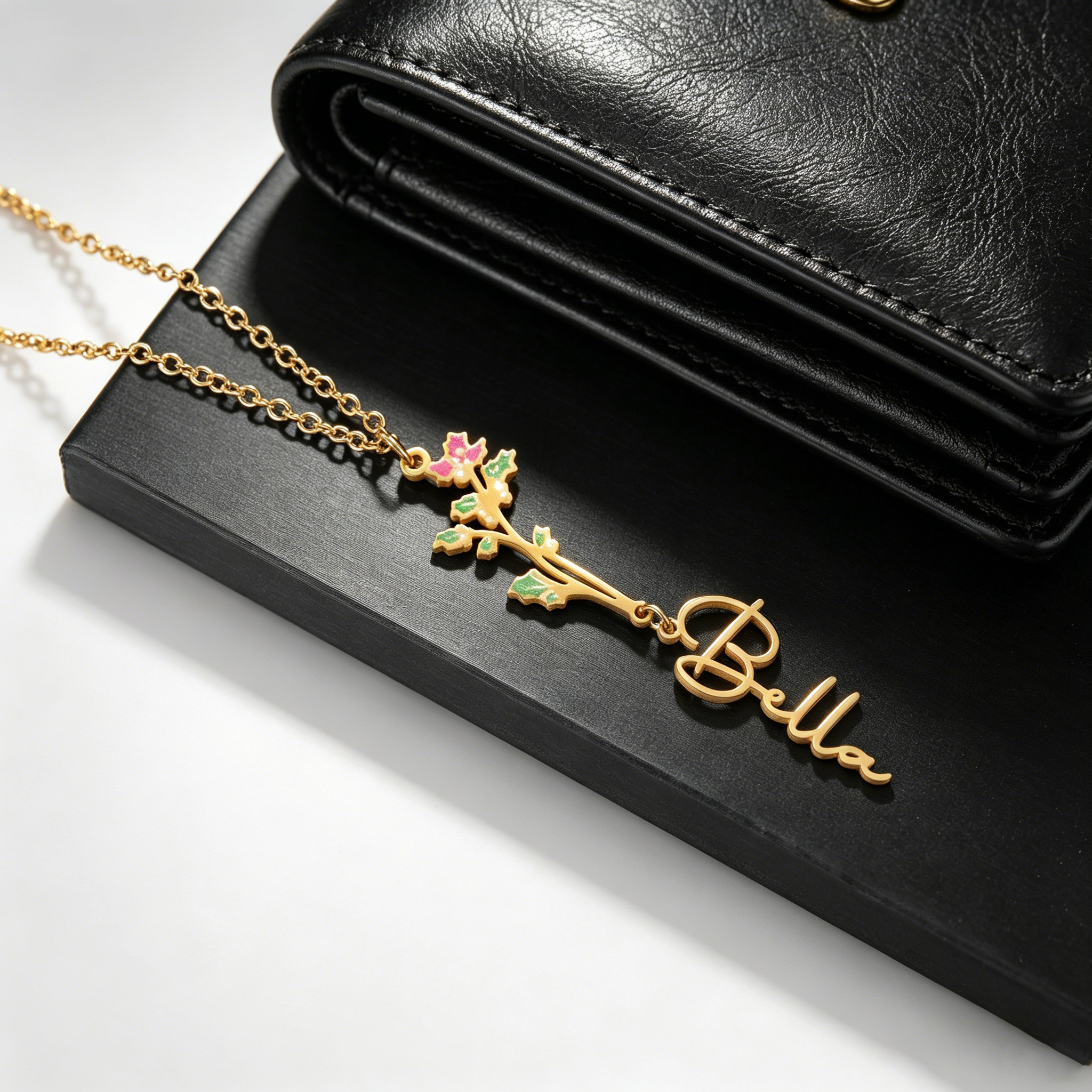 Acheerup Custom Name Necklace  - огляд і ціна Birth Flower Necklace